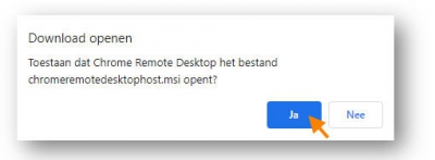 Toestaan Chrome Remote Desktop