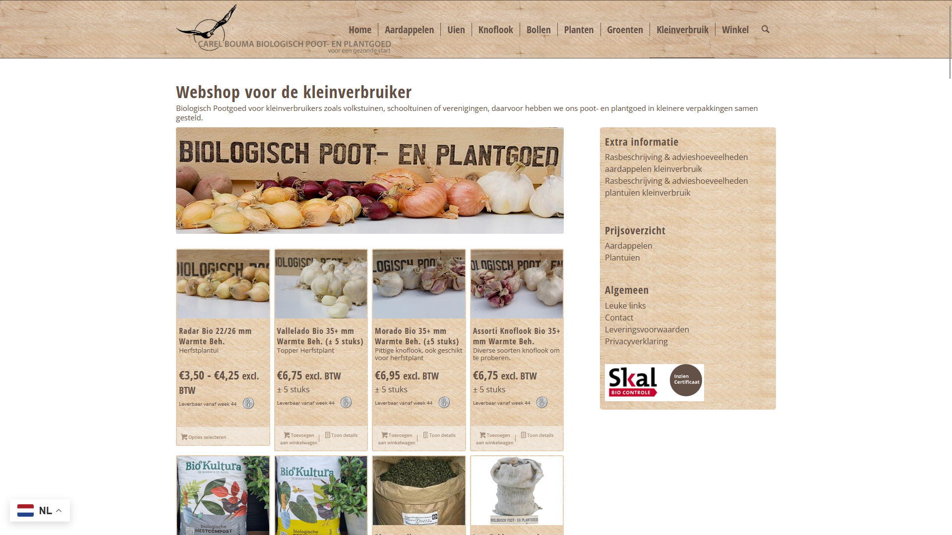 Website biologischpootgoed.nl